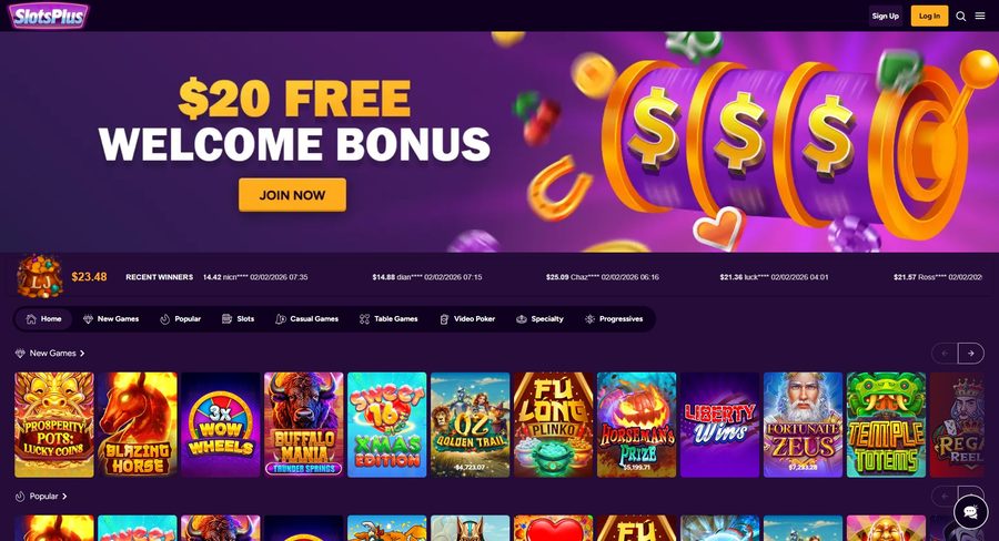 Slots Plus Casino — tested by our team (desktop)