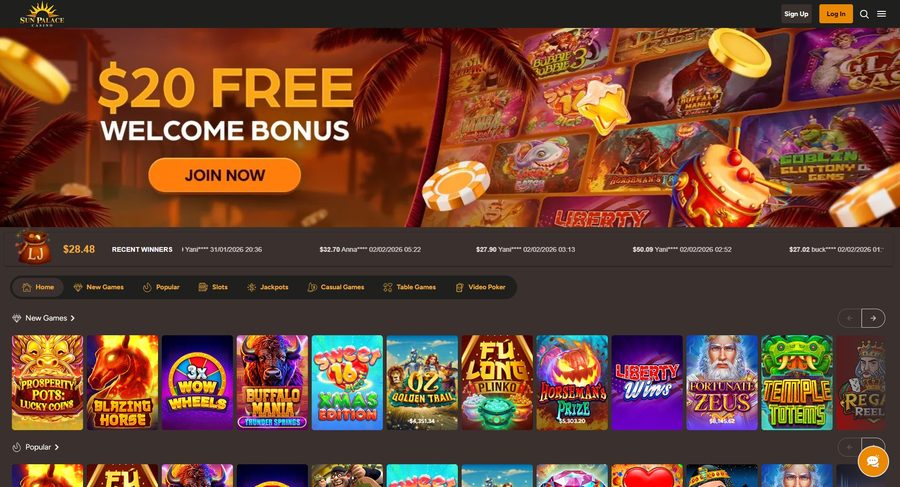 Sun Palace Casino — tested by our team (desktop)